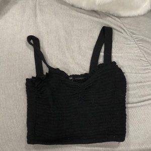Black F21 Smocked crop top!